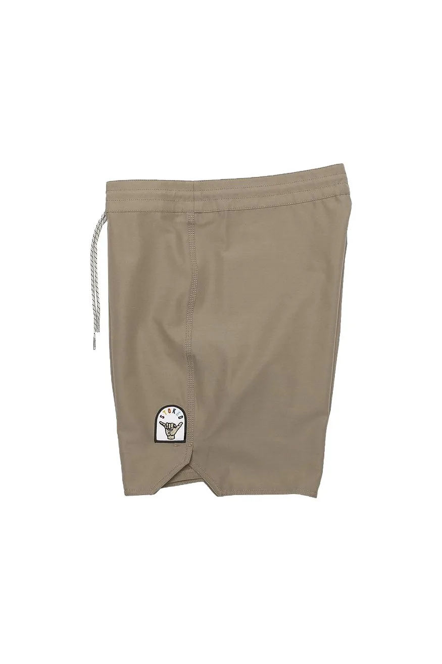 Vissla Solid Sets 18.5″ Boardshort, Khaki