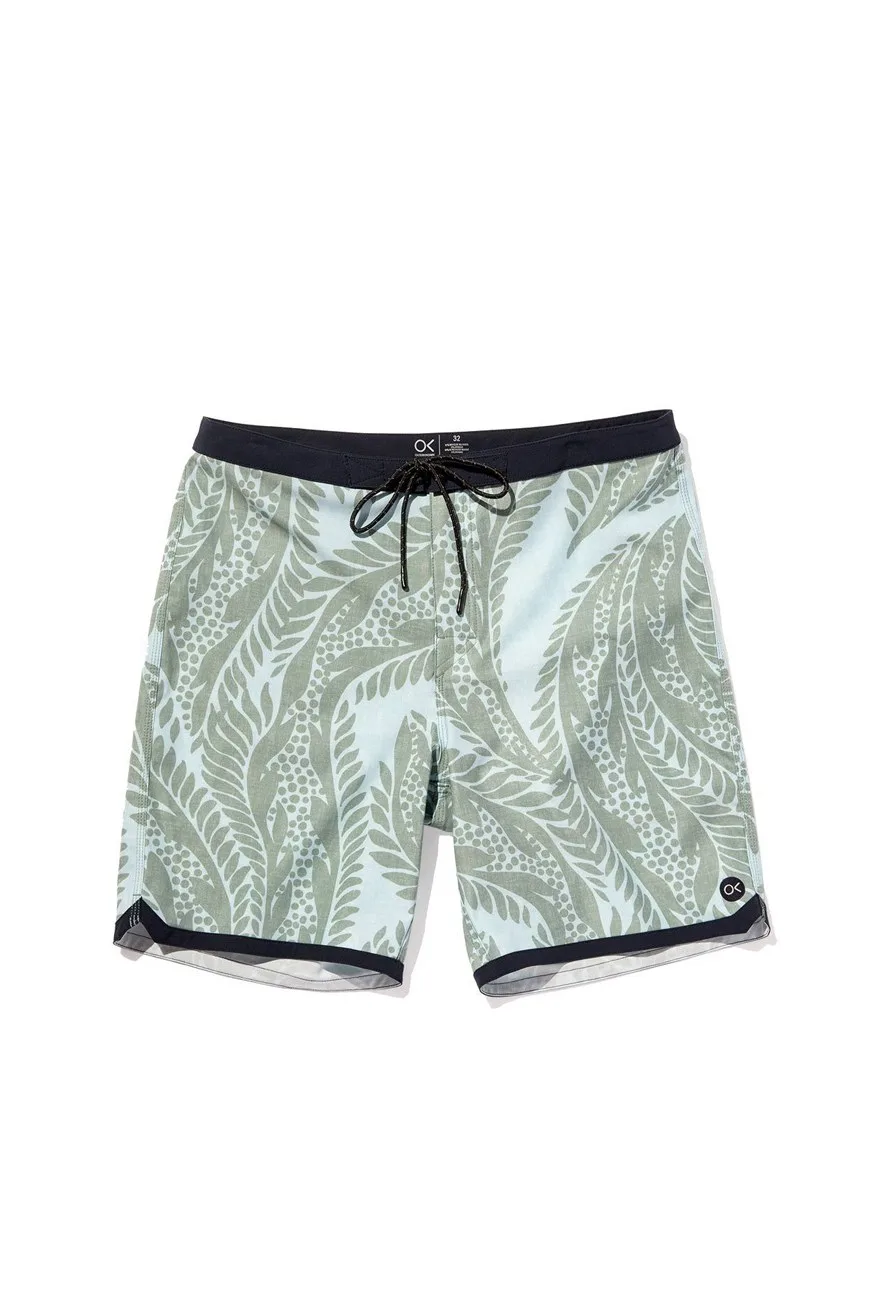 Outerknown Modern Scallop Trunk, Skylight Mas Kelp