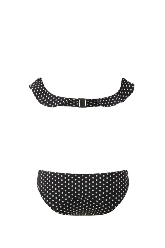 Lisa Marie Fernandez Natalie Polka Dot Flounce Bikini