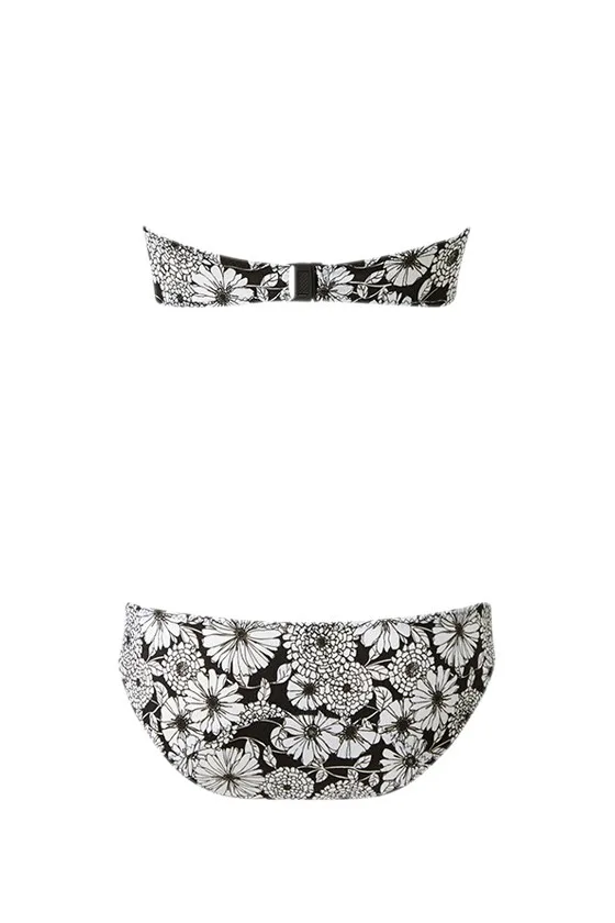 Lisa Marie Fernandez Poppy Black Floral Crepe Bikini
