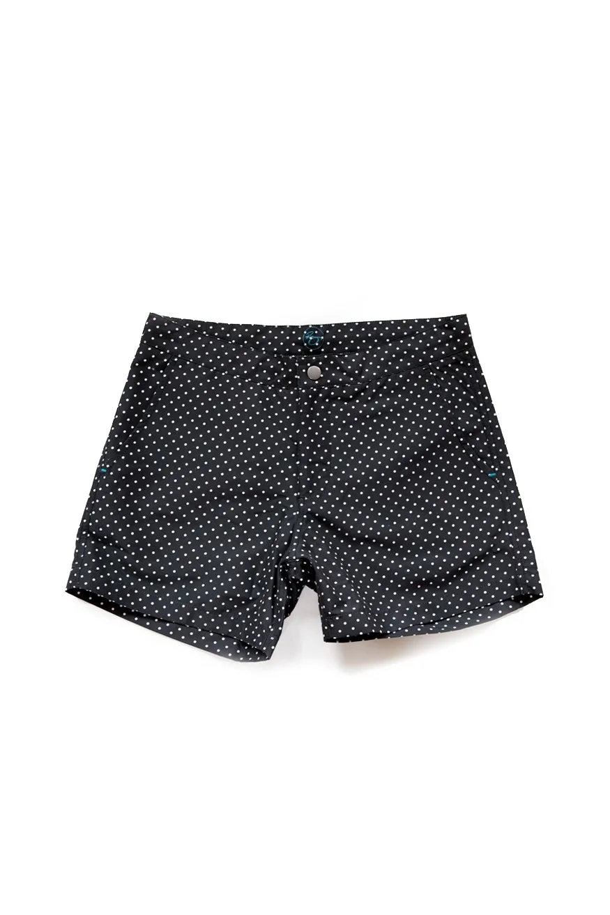 RIZ Boardshorts Buckler Short, Polka Dot Black