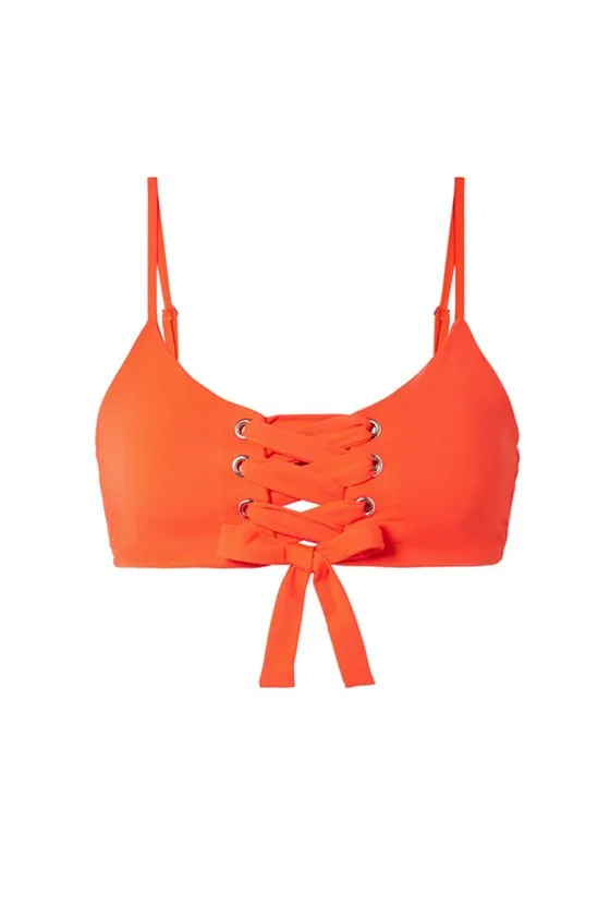 Mara Hoffman Scarlett Lace-Up Bikini Top