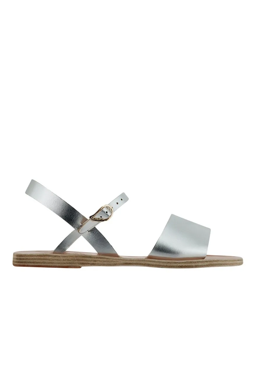 Ancient Greek Sandals Kaliroi, Silver