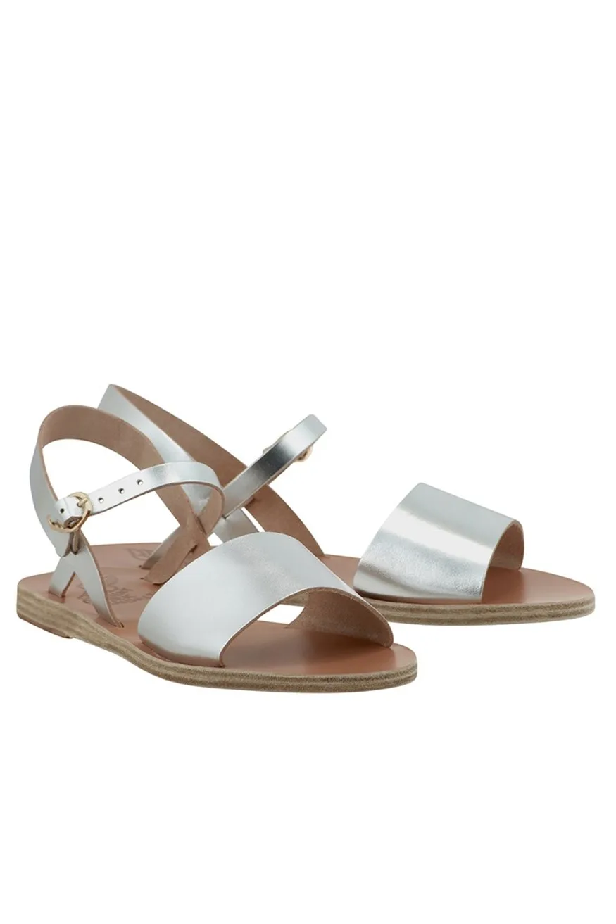Ancient Greek Sandals Kaliroi, Silver