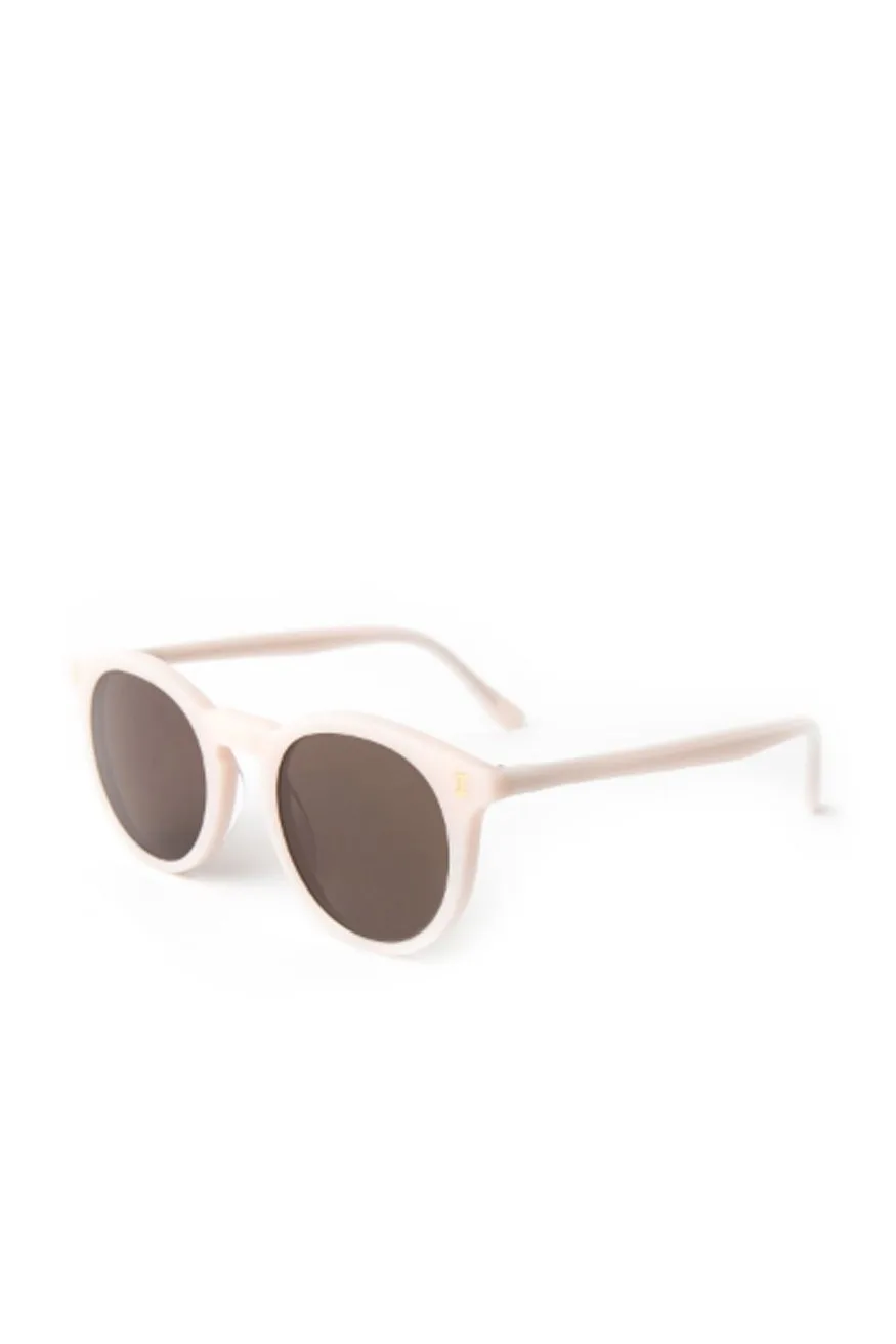 Illesteva Sterling Sunglasses, Cotton Candy With Brown Flat Lenses