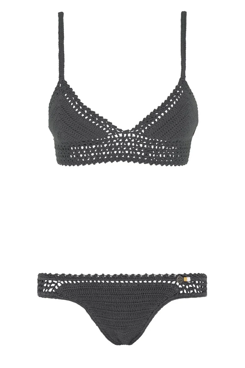 She Made Me Essential Crochet Baby Doll Bikini Top + Essential Crochet Cheeky Bikini Bottom