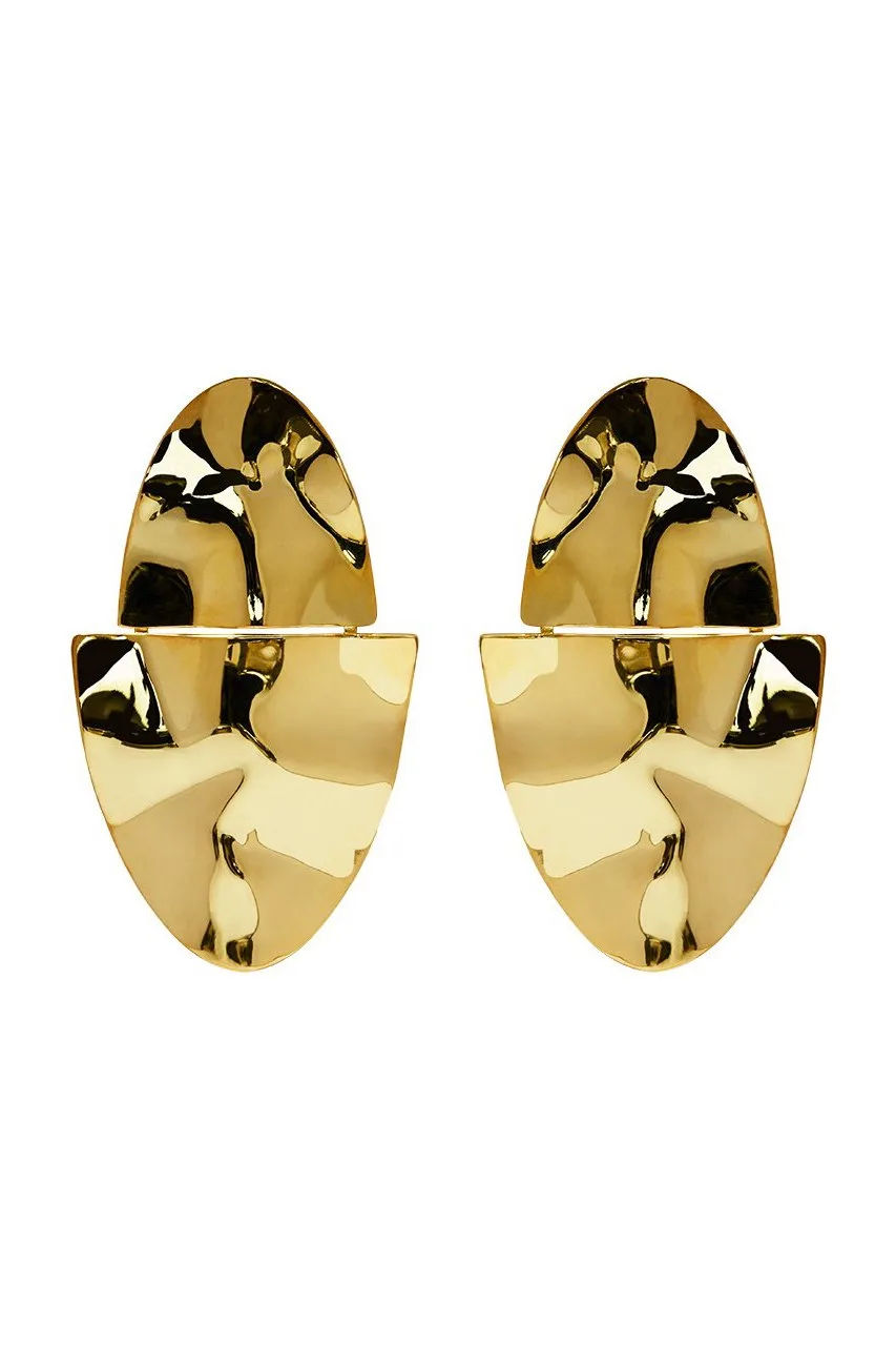 Monica Sordo Cao Viejo Earrings | 21-karat Gold Plated Brass