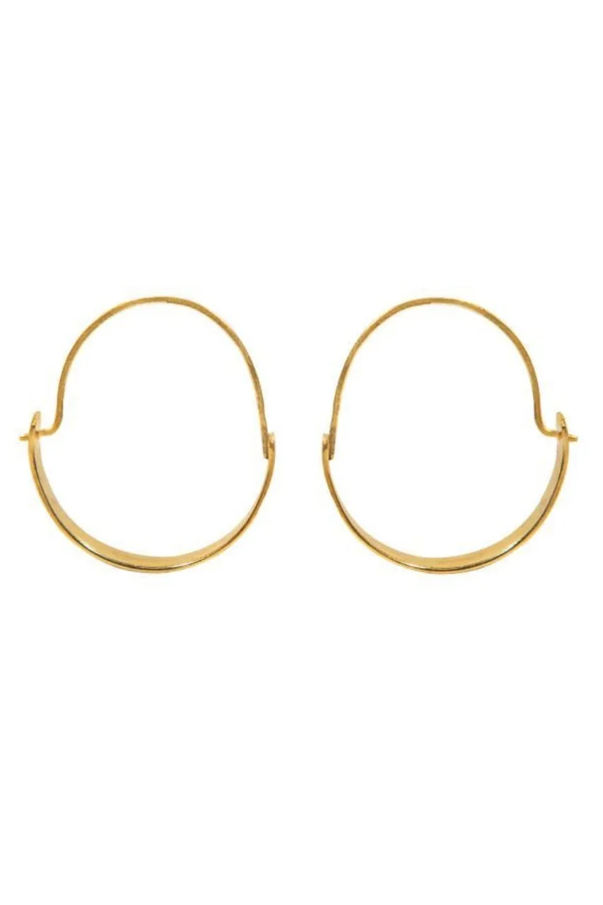 Purpose Magnolia Hoops | Brass